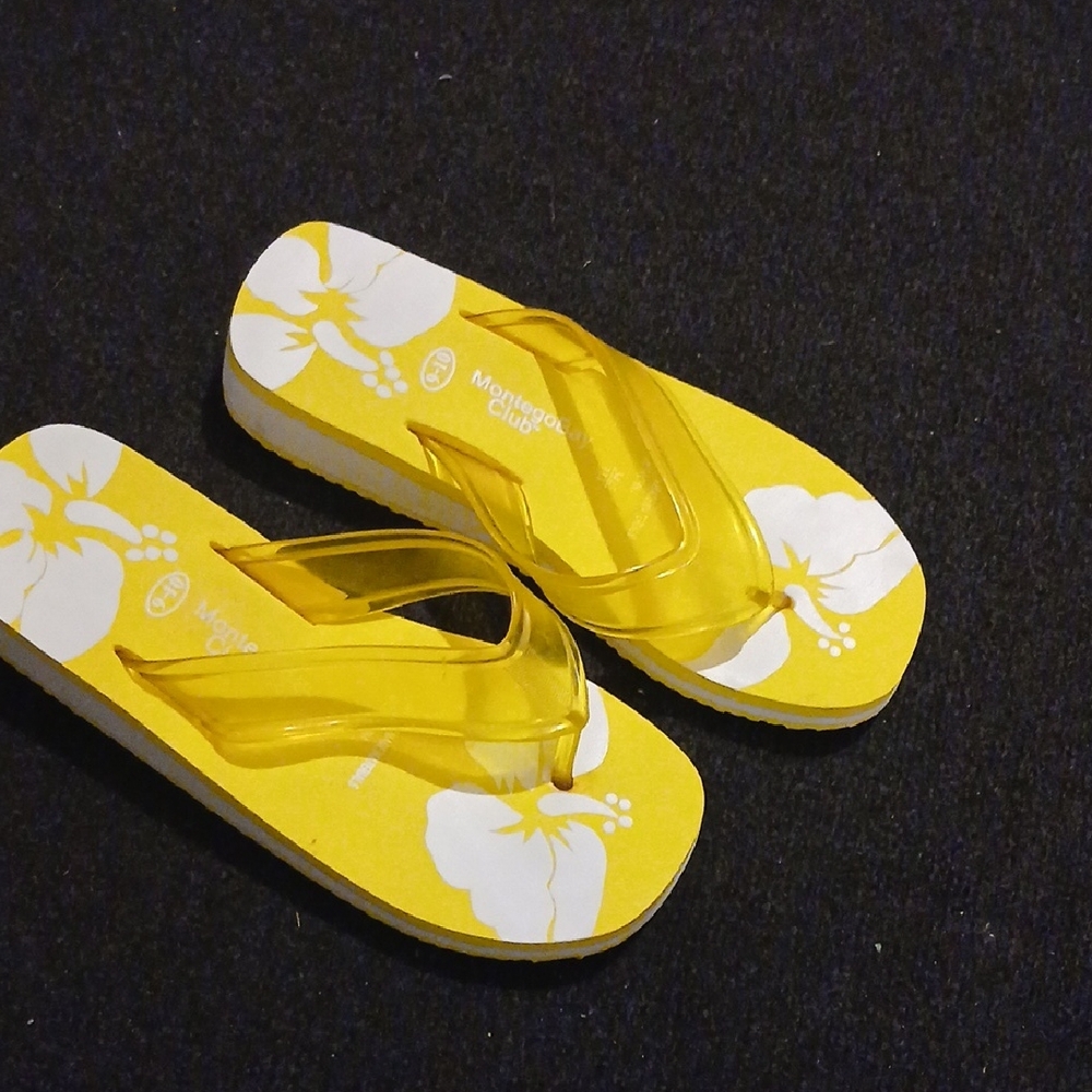 Retro Yellow Floral Sandals
